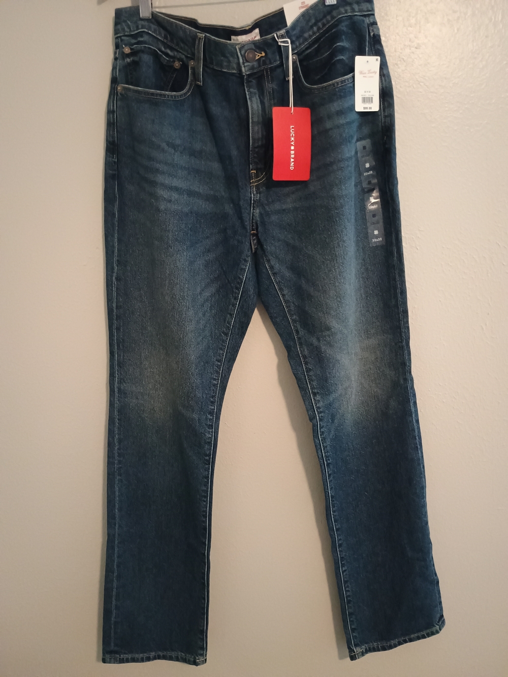Lucky Brand Men’s Straight Jeans - Dark Blue Wash 223 Straight 32x32 NWT